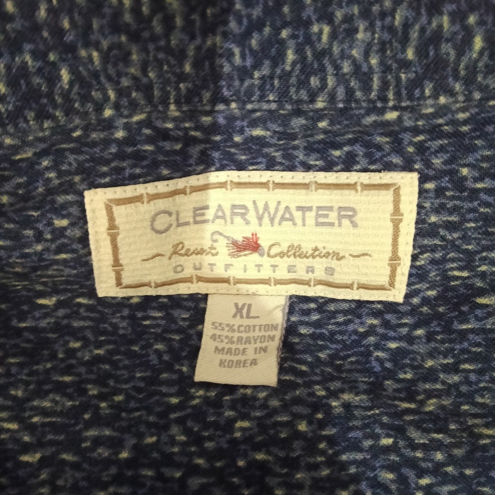 Clearwater Outfitters Resort Collection Blue Scenic Harbor Shirt Mens XL Cotton - Picture 6 of 7